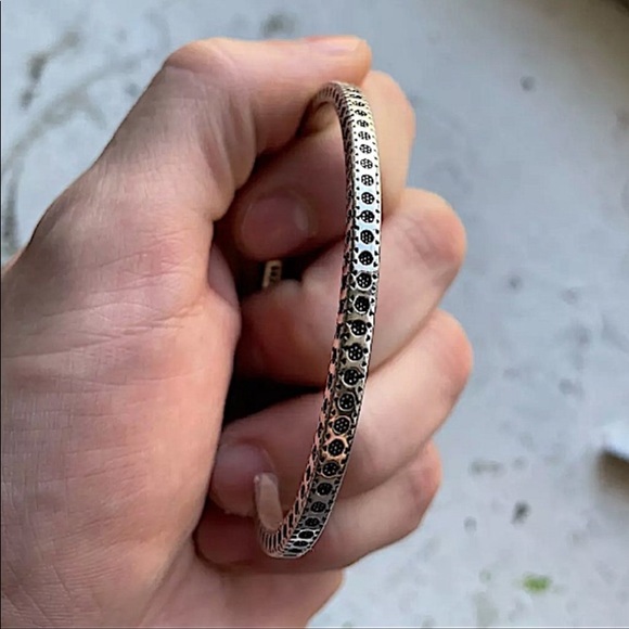 STERLING SILVER TRIBAL BOHO BANGLE BRACELET SET - Picture 10 of 14